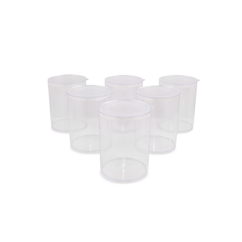Transparent Plastic Storage Box Set (6 Pieces), 10 x 10 x 13.5 inches | 100% BPA-Free, Dishwasher Safe | Ideal for Organizing Home, Office, or Crafts | Durable and Versatile Containers for All Your Needs
