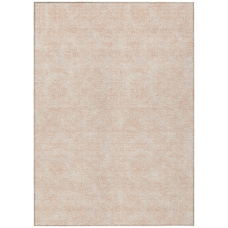 Eleya Orange Washable Indoor-Outdoor Rug - , 9' x 12'