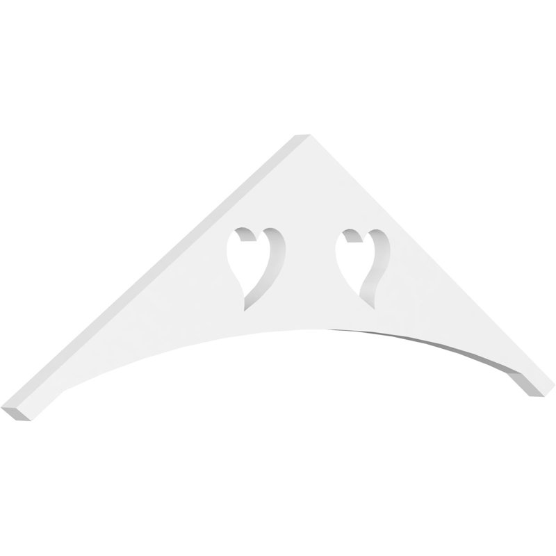 Pignon en PVC de qualité architecturale Winston, H 12 po x l 36 po x P 1 po, 8 / 12
