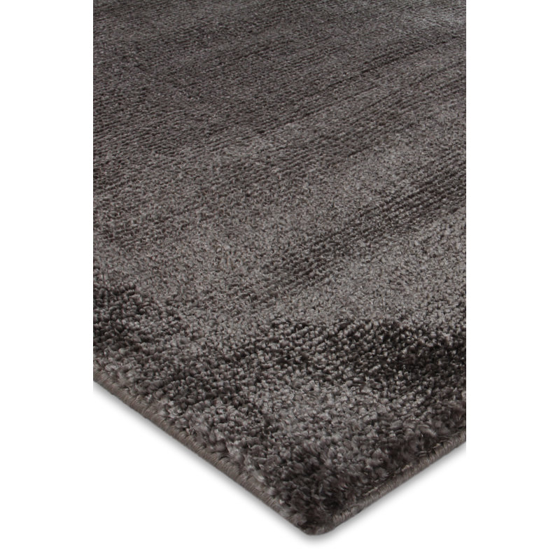 Calla Hand-Loomed Synthetic Dark Brown Area Rug, Rectangle 6' x 9'