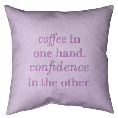 Coussin de sol café & confidence