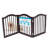 Wooden Freestanding Dog Gate - 3-Panel Foldable Indoor Pet Fence - 24” Tall Arched Pet Gate for Stairs, Hallways, Doorways, and Porch - Barrier for Small Dogs and Puppies (Espresso)
