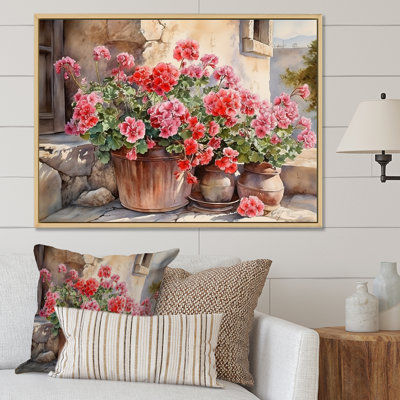 Poteries Geraniums Sunset - impression