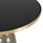 19" Round Side End Table Glass/Sintered Stone Top With Brushed Gold Rim And Tempered Glass Base-125120047-109375857