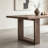 Nut-brown Rectangular Solid Wood Dining table-1992741106-1992741117