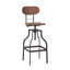 Hiliritas Swivel Adjustable Height Counter Stool with Metal Frame-17259533