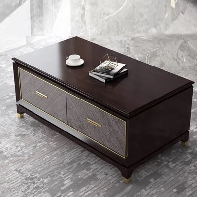 Design sense light luxury solid wood coffee table