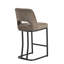 Ensemble de 6 tabourets de bar modernes rembourrés à hauteur de comptoir en chenille avec dossier ouvert et base en métal noir mat pour îlot de cuisine, salle à manger-804814131-804814142