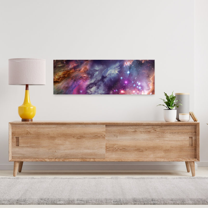 «Universe» par Hubble, paysage contemporain abstrait, art mural, H 12 po x l 36 po