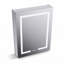 Pharmacie encastrable et encastrée en aluminium 24 po avec lumières DEL, désembueur, prises électriques, tablettes réglables, 1 porte à droite de 24 po-134384182-134384344
