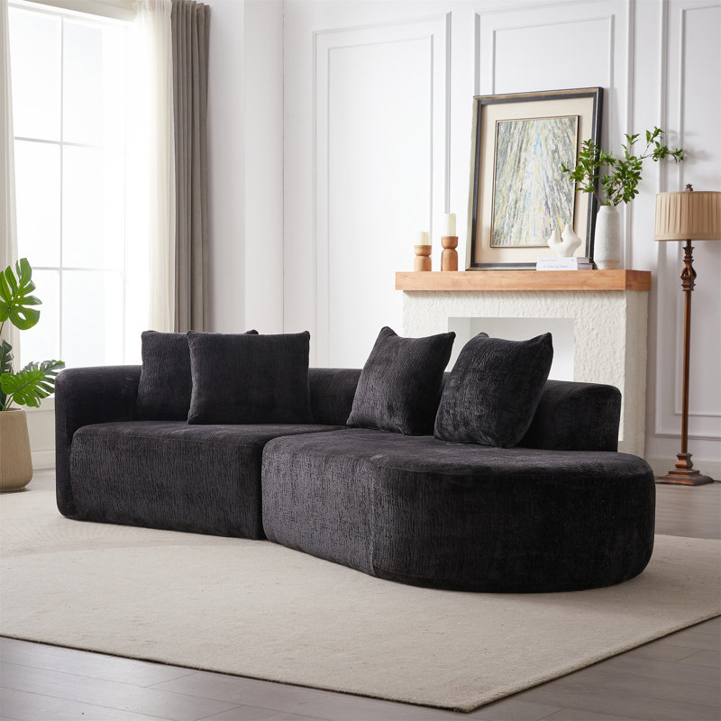 Modern Upholste Oversized Sectional Sofa, Right Hand Facing