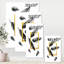 Cadre doré et plumes - Impression sur toile-59760803-59760805