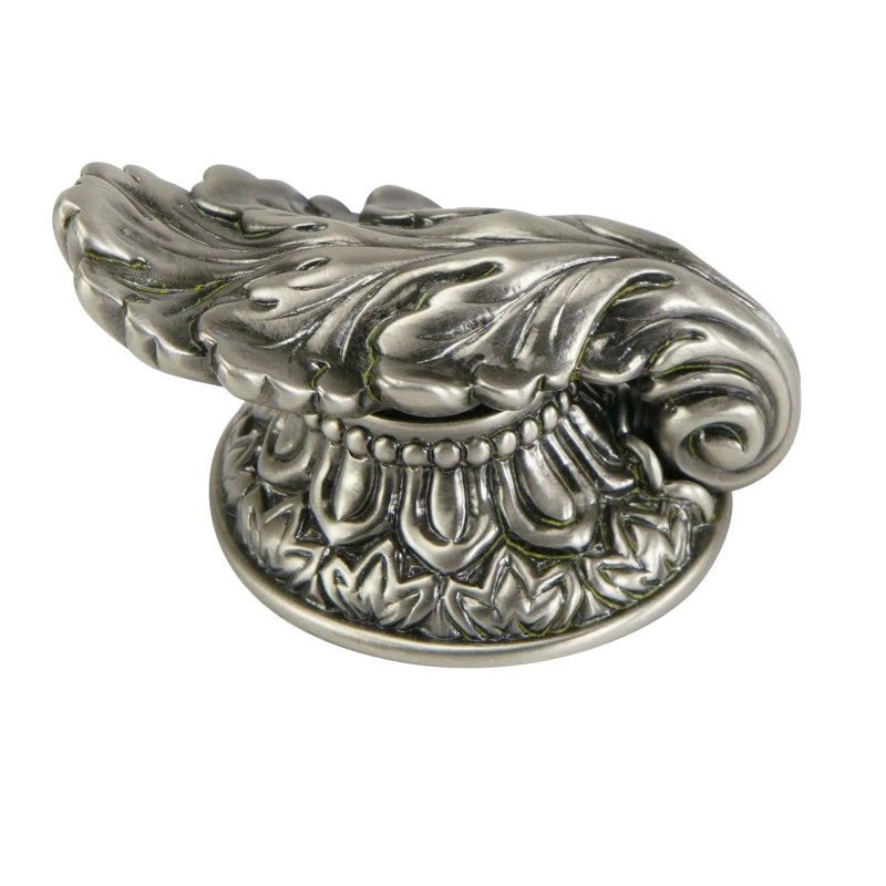 LOUIS XV KNOB IN ANTIQUE NICKEL PLATE