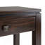 Canapé-console en bois massif de 60 pouces de large brun acajou