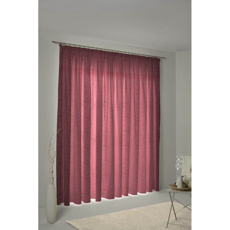 Wiessee Cotton Blend Room Darkening Curtain Single Panel, 150cm Width x 405cm Drop