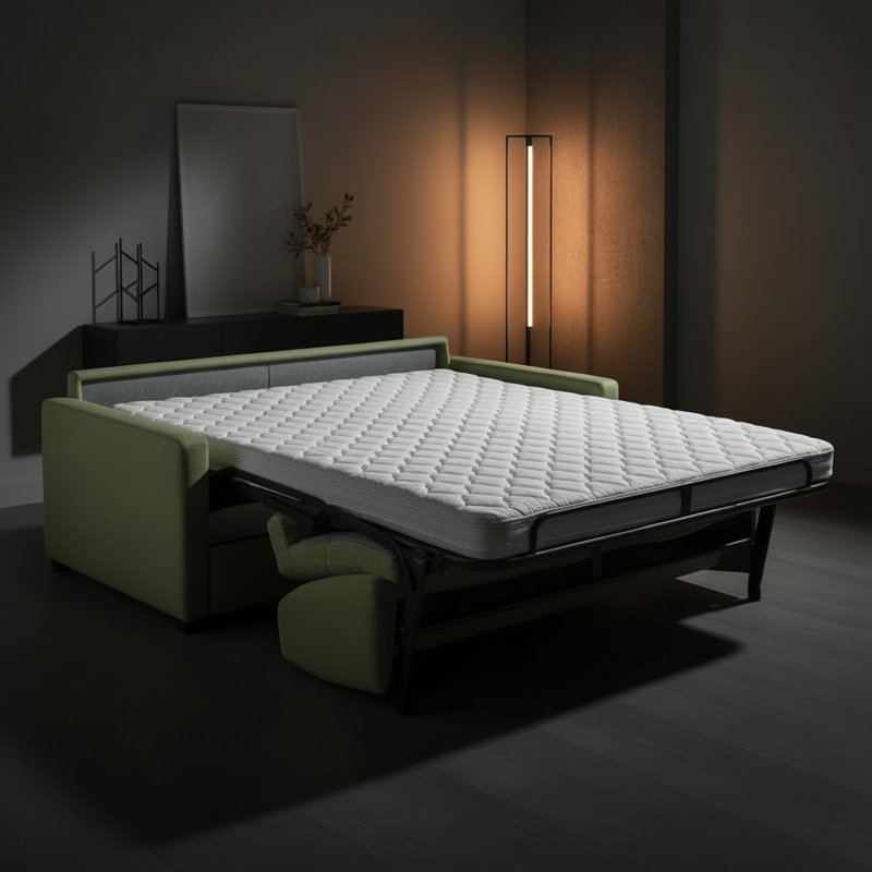 Canapé-lit en tissu de qualité supérieure Adalise, Tissu durable DuraTex