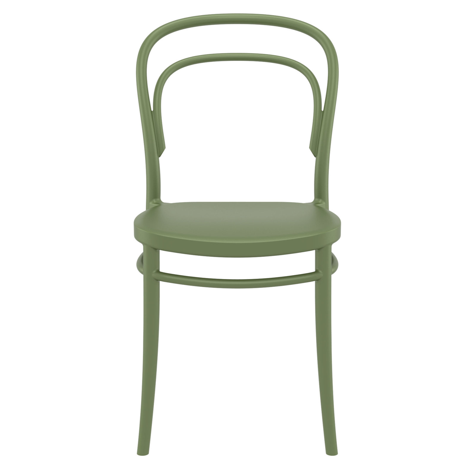 Farrah Stackable Patio Side Chair, Olive Green