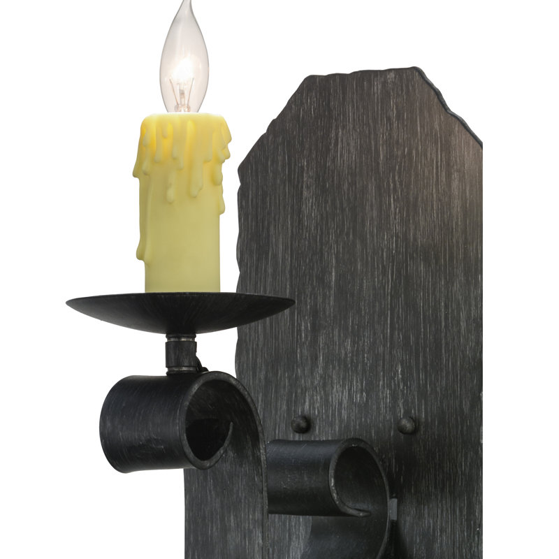 Renzo 1 - Light Candle Wall Light, Black