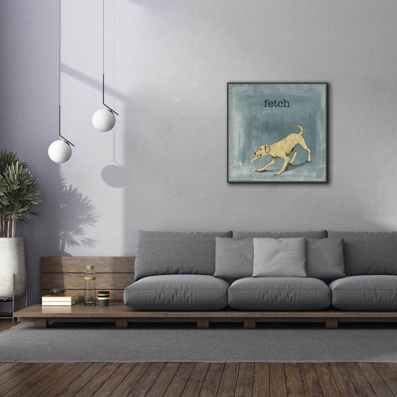 «Fetch» par Alicia Ludwig, art mural sur toile, H 37 po x l 37 po