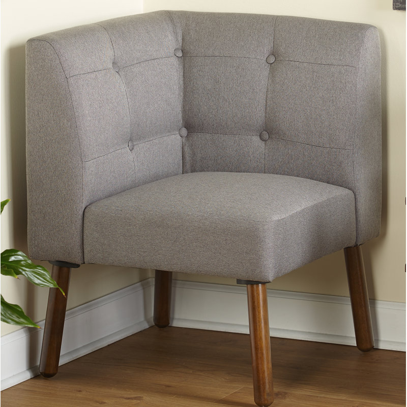 Upholstered Slipper Chair, Gray