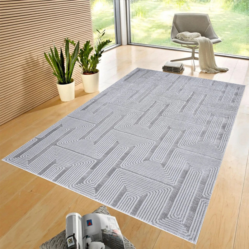 Geometric Indoor / Outdoor Area Rug, Rectangle 120 x 170 cm