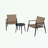 3 Pieces Outdoor Set with 2 PE Rattan Chairs