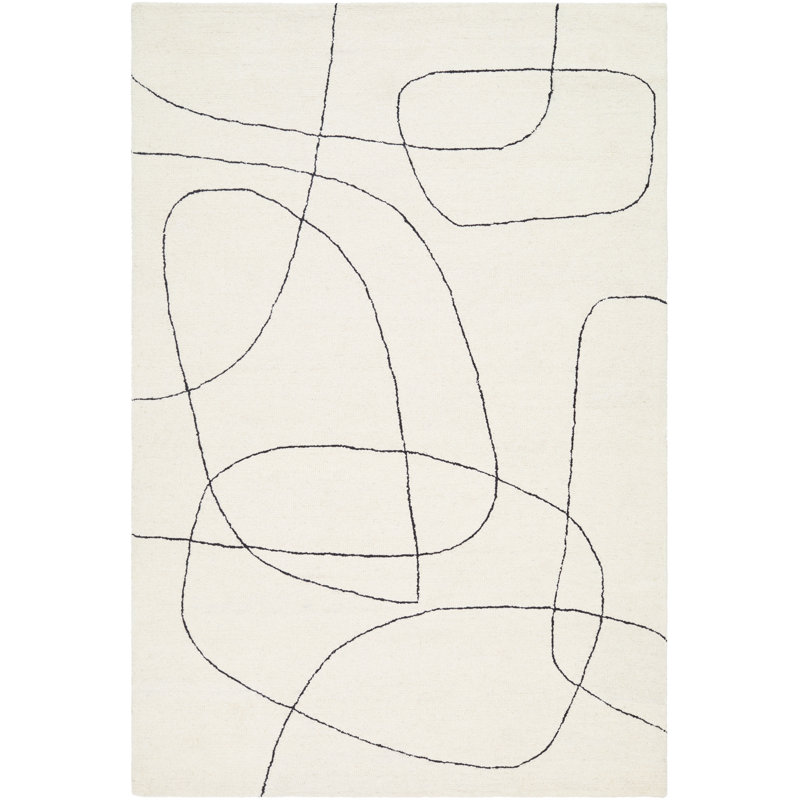 Chantise Wool Abstract Indoor Rug, Rectangle 9' x 12'