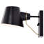 Meuble-lavabo 1 lumière Baxter - noir avec laiton bruni