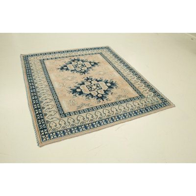 Tapis turc rétro fait à la main 5 x 6 Anatolian
