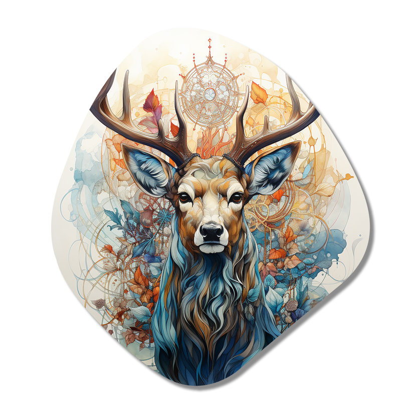 Décoration murale en métal Dash - Deer Nebula, H 28 po x l 25 po x P 1 po