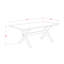 Ensemble de table de cuisine 5 pièces pour 4 personnes comprenant une table de salle à manger rectangulaire avec pattes en X et 4 chaises rembourrées en tissu lin Shitake-1245820421-1099292835