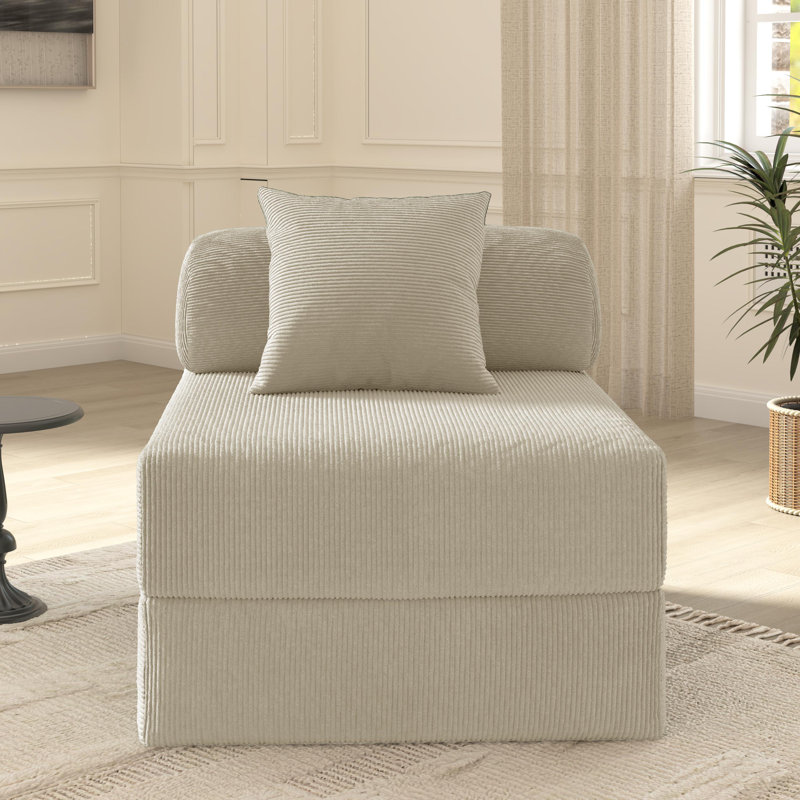 Jordan 31.5''Convertible Sleeper Chair Bed, Beige