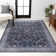 Sarok All-Over Persian Machine-Washable Black/Blue Rug