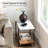 Faux Marble Top End Table-1830939429
