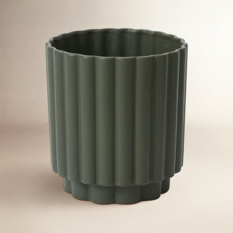 Mikel Pot, Black, 8.25" H x 7.25" W x 7.25" D