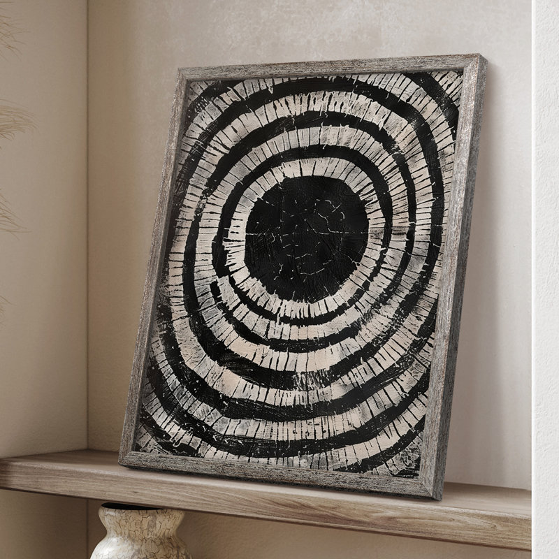 Série ABSTRACT CLIX, reproduction encadrée - bois massif, H 11 po x l 9 po