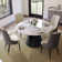 Suzzie Modern Sintered Stone Round Dining Table for 4-6 with Pedestal Base, Pre-Assembly