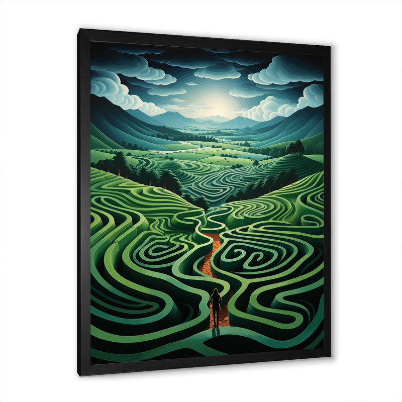 Emerald Maze, Cadre photo noir, H 32 po x l 24 po x P 1 po