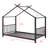 Metal House Platform Bed-609808640