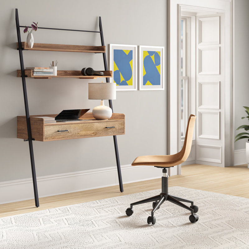 Bureau incliné / échelle Innes, Naturel/noir