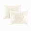 Ensemble de couvre-lit matelassé en chenille à franges médaillon en coton écru, taille King/Cal King-136112140