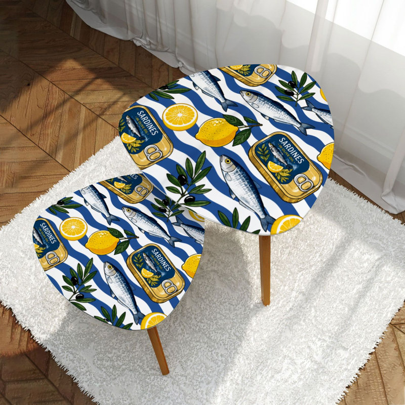 Ensemble de 2 tables basses gigognes Triangle