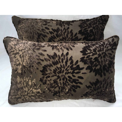 Paire de coussins en velours brûlé Koplavitch & Zimmer