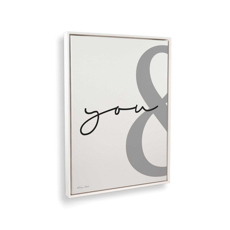 «You and Me A» par Susan Ball, reproduction d'art, L 36 x H 48, Blanc, Toile avec cadre