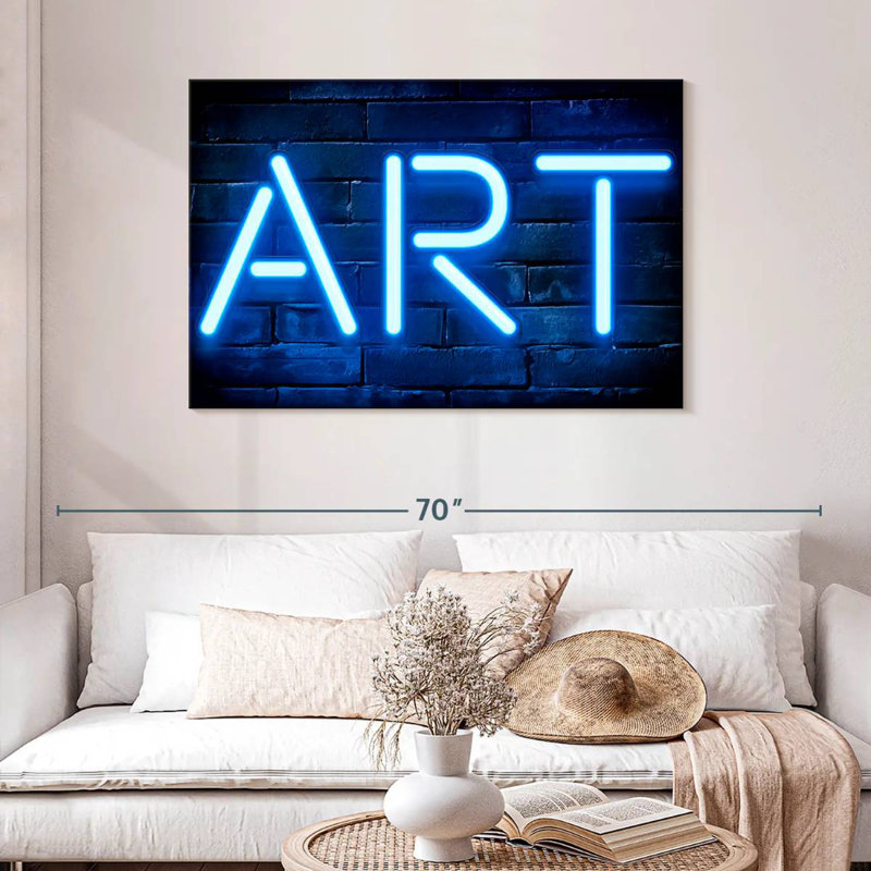 Art bleu Tergel, H 30 po x l 45 po