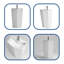 MONSFEST 14'' White Solid Surface U-Shaped Bathroom Sink