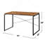 Bureau d'écriture rectangulaire en bois massif