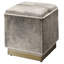 Easton Hide Ottoman, Grey-49222398