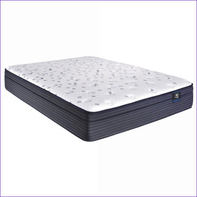 Mattresses, Restonic ComfortCare Hybrid Euro Top Twin Cooling Mattress | Foam | Cream+Navy Blue