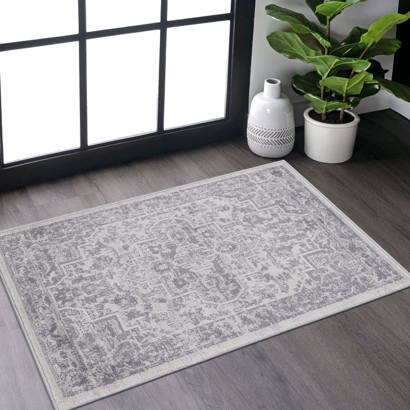 Tapis tissé et tissé 2X3 argent
